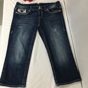 Vigoss The Chelsea Capri Crop Jeans Sz 9/10 Beaded
